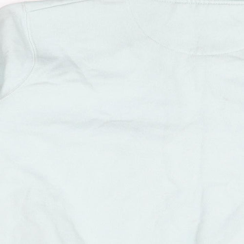 Holyfield Girls Blue Cotton Pullover Sweatshirt Size 12-13 Years Zip