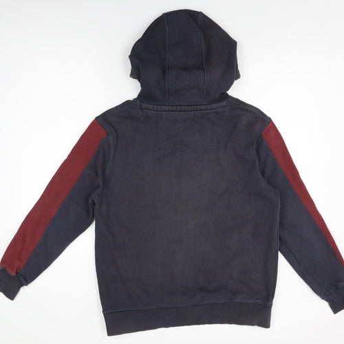 Jack Wills Mens Black Cotton Pullover Hoodie Size S
