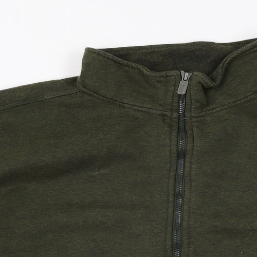 Slazenger Mens Green Cotton Full Zip Sweatshirt Size 2XL