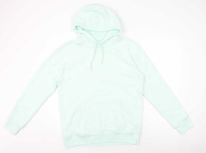 Hollister Womens Green Cotton Pullover Hoodie Size M Pullover