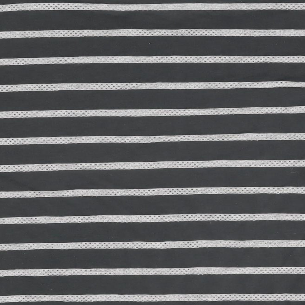 Marks and Spencer Womens Grey Striped Polyester Basic T-Shirt Size 16 Round Neck