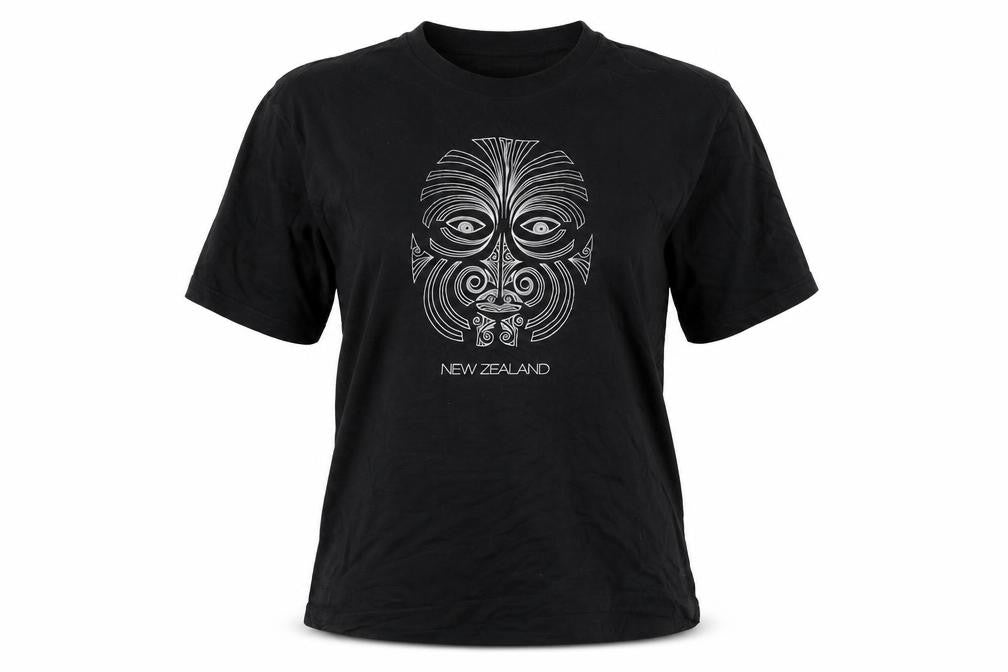 Front view of Design Apparel women’s black cotton basic t-shirt, size L, round neck