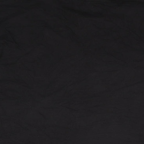 Design Apparel Womens Black Cotton Basic T-Shirt Size L Round Neck