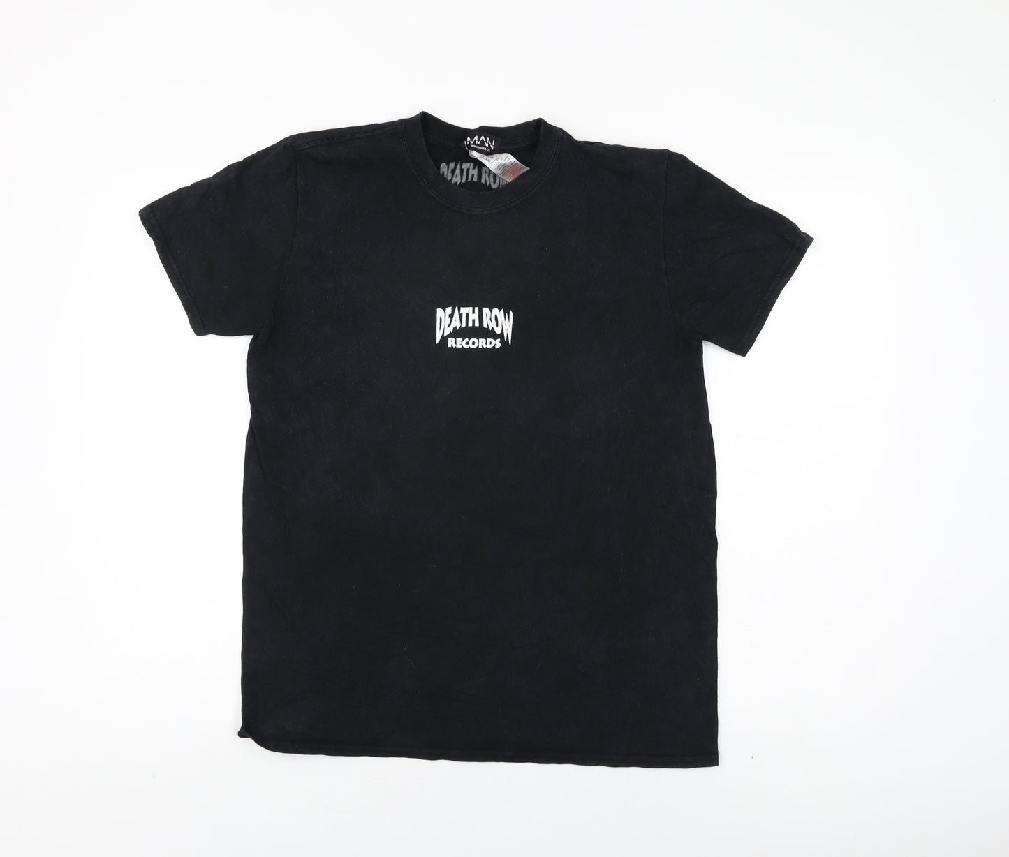 Boohoo Mens Black Cotton T-Shirt Size XS Round Neck