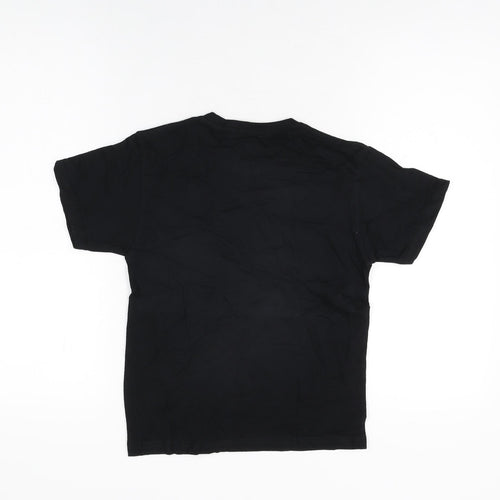 UFC Boys Black Cotton Basic T-Shirt Size 8-9 Years Round Neck Pullover