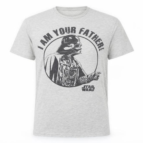 Star Wars Mens Grey Cotton T-Shirt Size S Round Neck