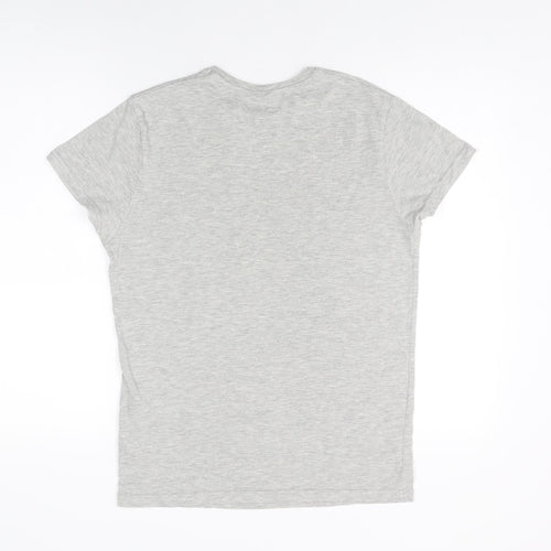 Star Wars Mens Grey Cotton T-Shirt Size S Round Neck