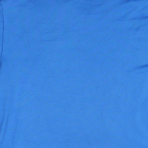 DECATHLON Mens Blue Polyester Basic T-Shirt Size M Round Neck Pullover