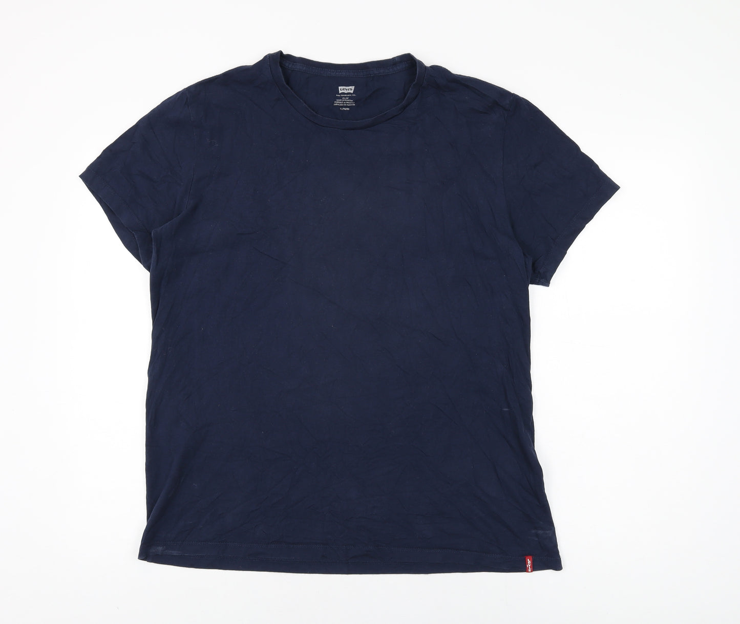 Levi's Mens Blue Cotton T-Shirt Size XL Round Neck