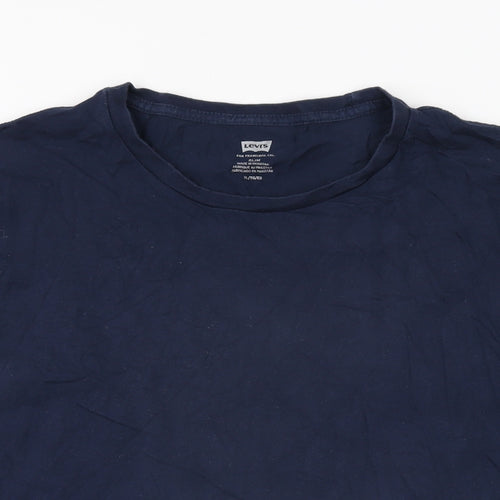 Levi's Mens Blue Cotton T-Shirt Size XL Round Neck