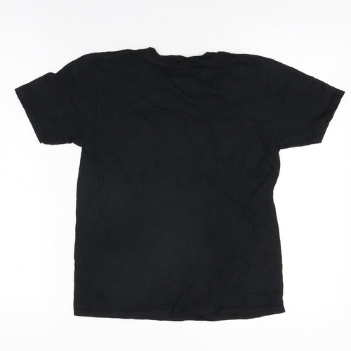 UFC Boys Black Cotton Basic T-Shirt Size 9-10 Years Round Neck Pullover