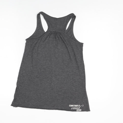 Bella + Canvas Womens Grey Polyester Basic Tank Size S Round Neck Pullover