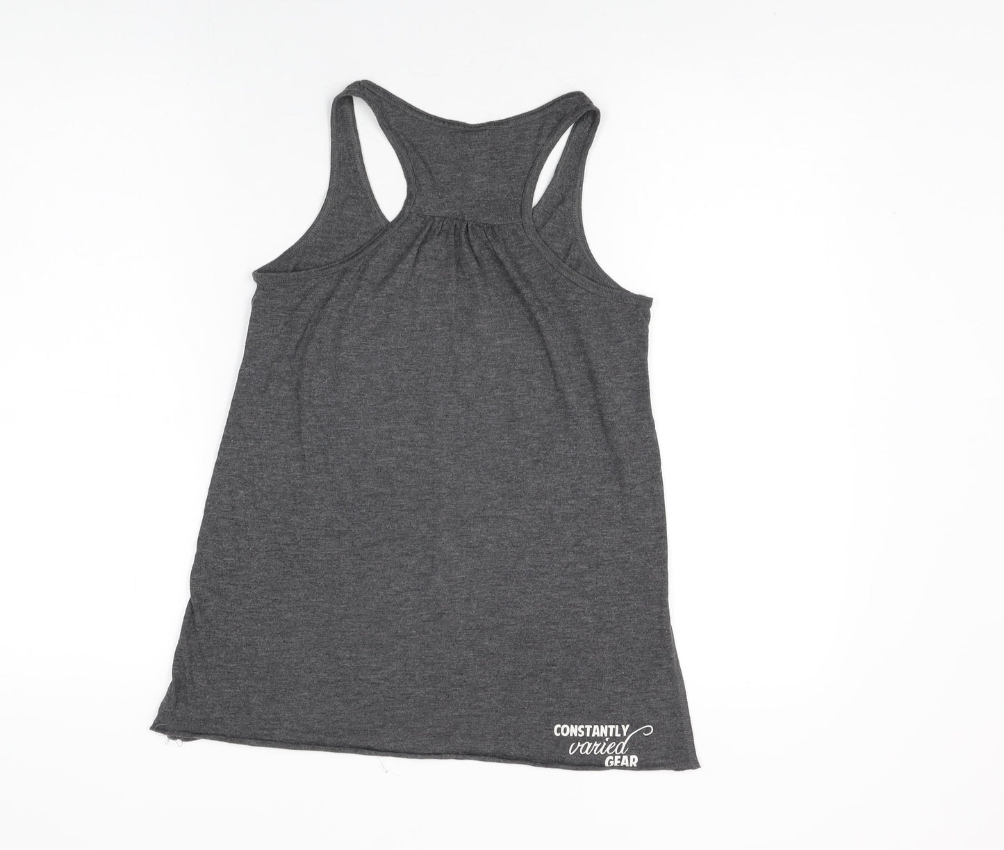 Bella + Canvas Womens Grey Polyester Basic Tank Size S Round Neck Pullover