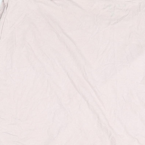 Boohoo Mens Pink Cotton T-Shirt Size M Round Neck