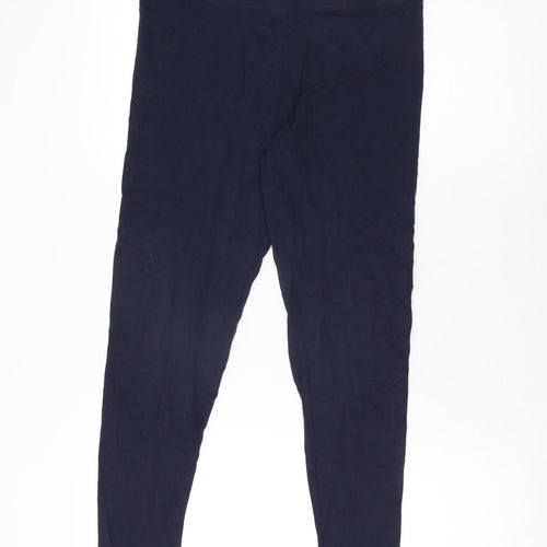 Marks and Spencer Womens Blue Viscose Pedal Pusher Leggings Size 12 L27 in