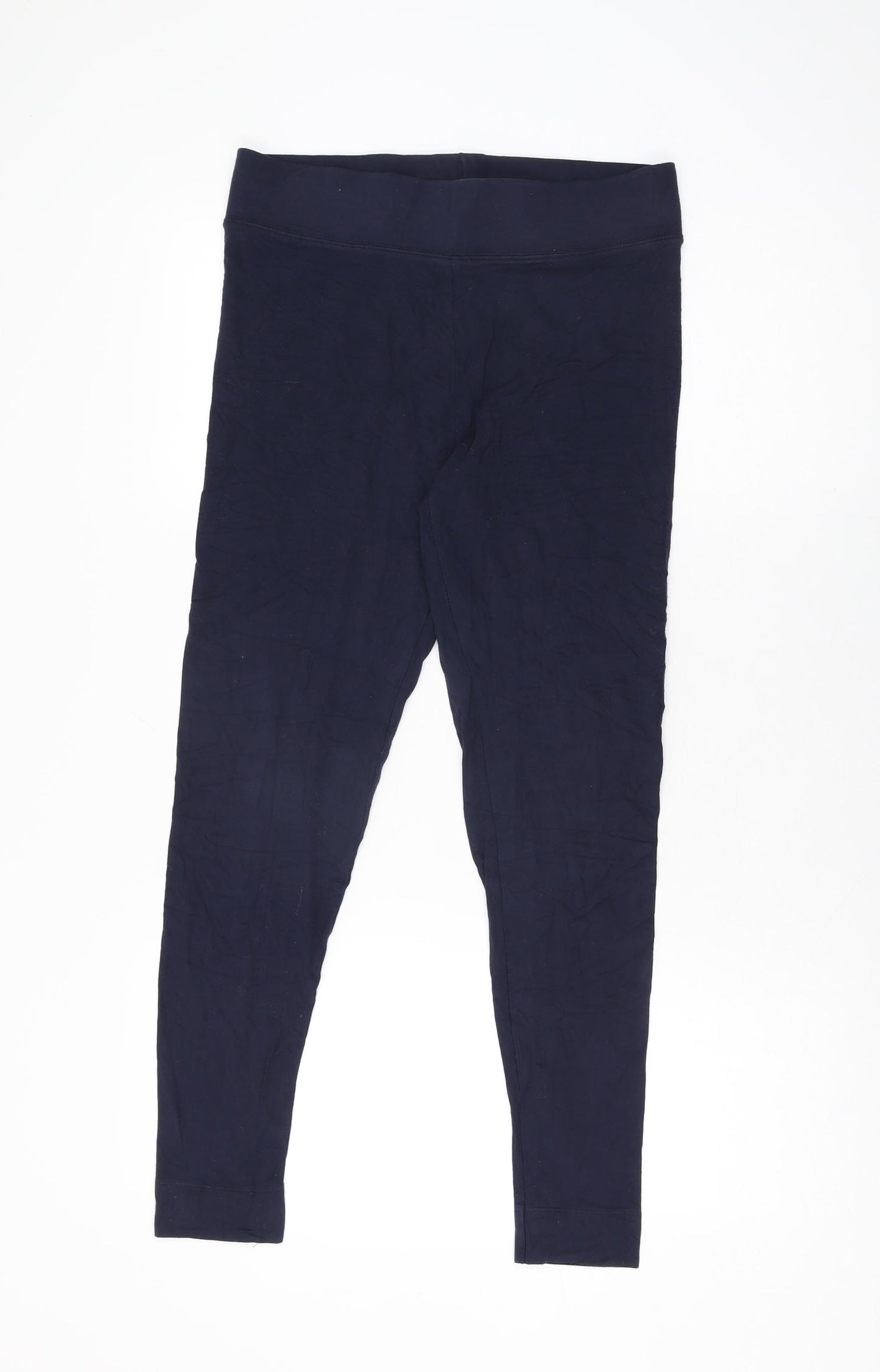 Marks and Spencer Womens Blue Viscose Pedal Pusher Leggings Size 12 L27 in