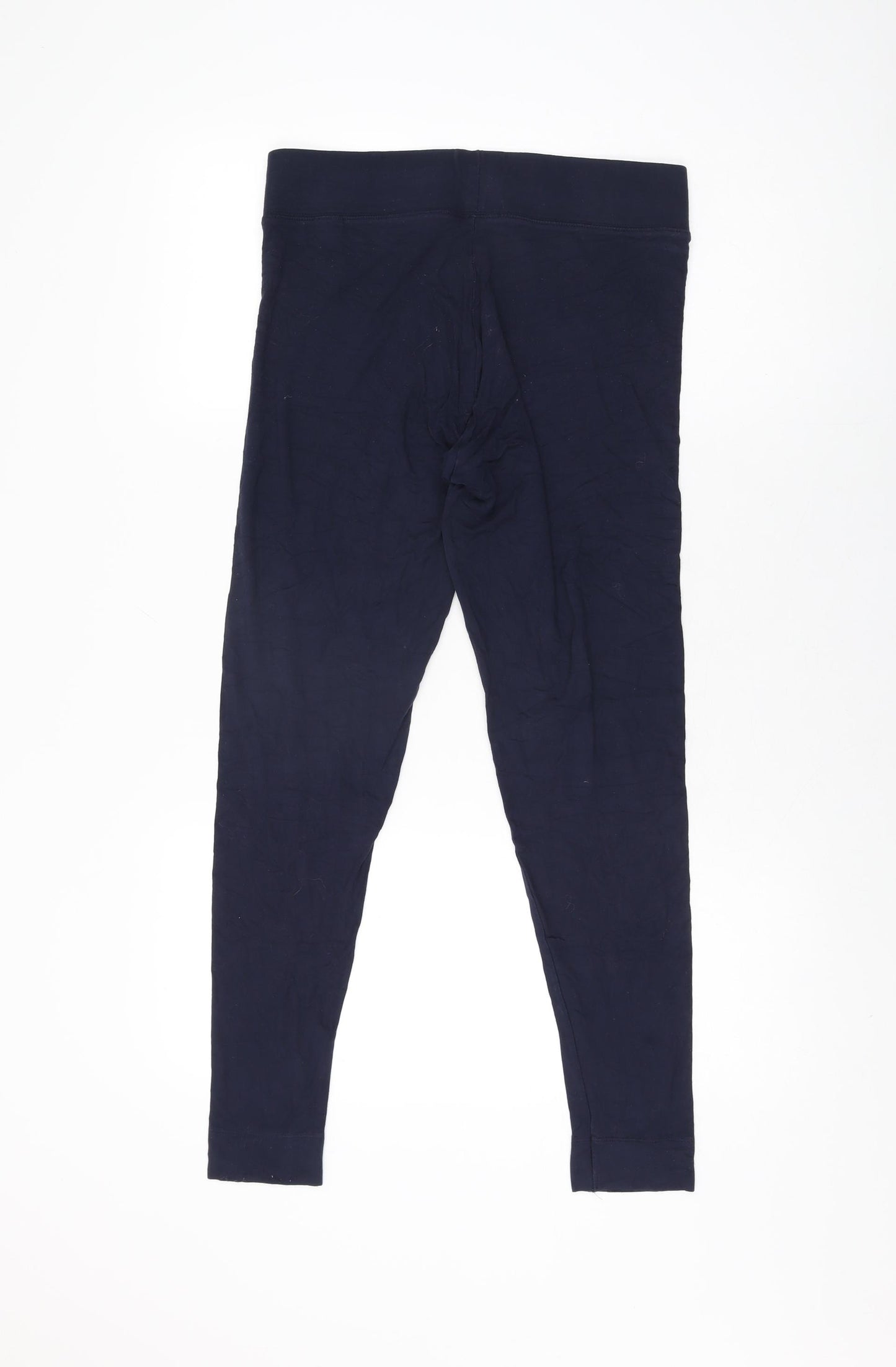 Marks and Spencer Womens Blue Viscose Pedal Pusher Leggings Size 12 L27 in