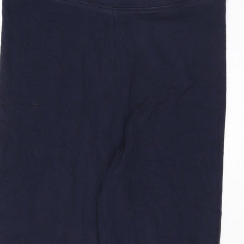 Marks and Spencer Womens Blue Viscose Pedal Pusher Leggings Size 12 L27 in