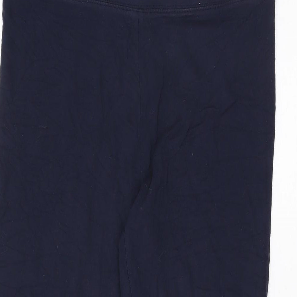 Marks and Spencer Womens Blue Viscose Pedal Pusher Leggings Size 12 L27 in