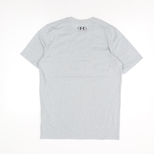 Under armour Mens Grey Cotton T-Shirt Size S Round Neck