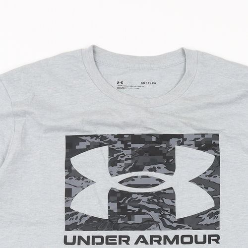 Under armour Mens Grey Cotton T-Shirt Size S Round Neck