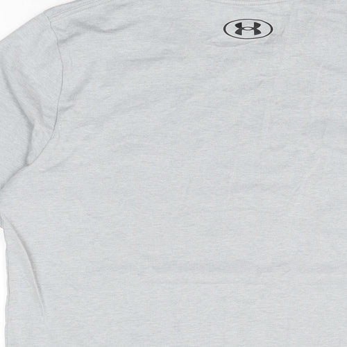 Under armour Mens Grey Cotton T-Shirt Size S Round Neck