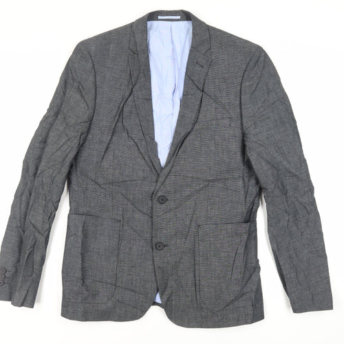 Very Mens Grey Cotton Jacket Suit Jacket Size 40 Regular