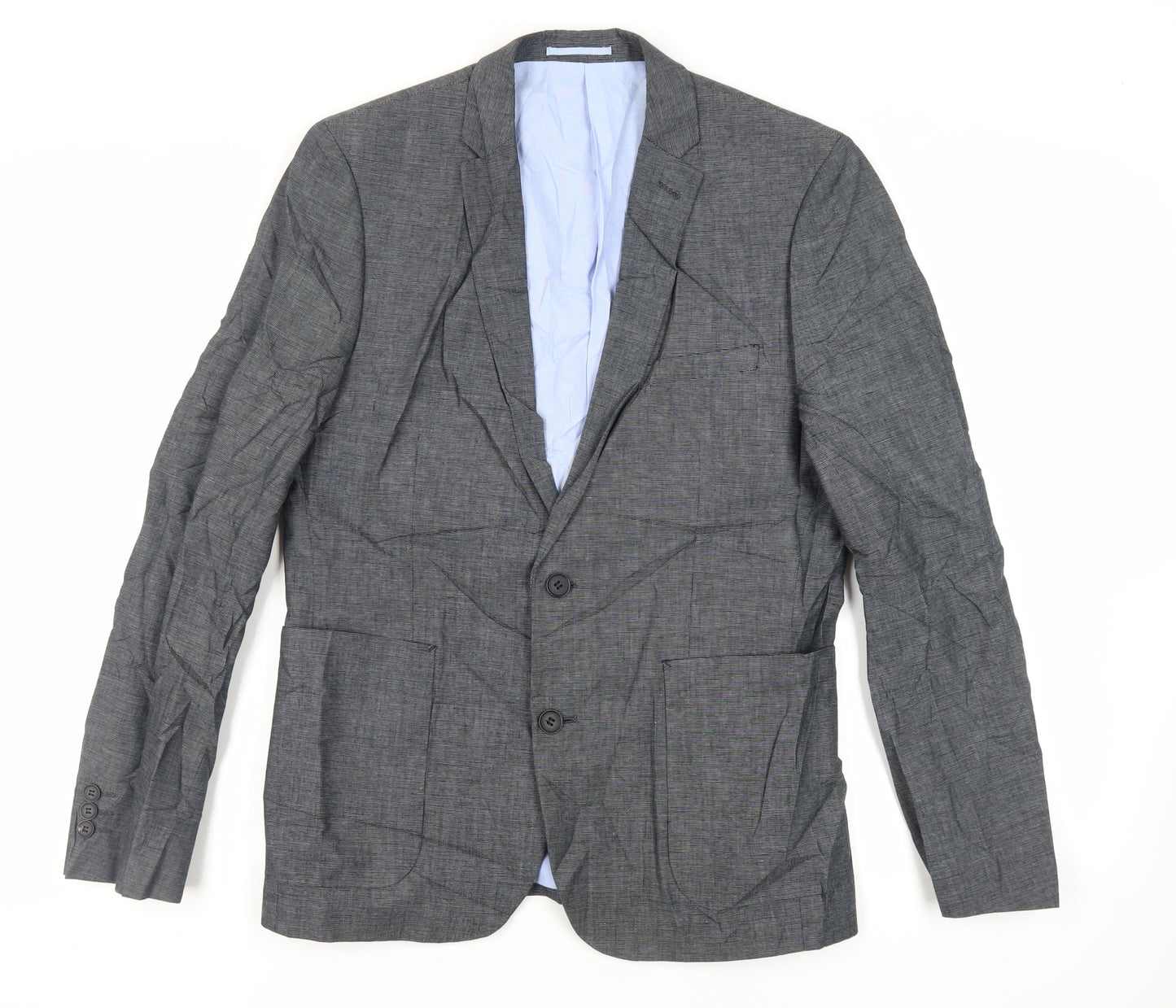 Very Mens Grey Cotton Jacket Suit Jacket Size 40 Regular