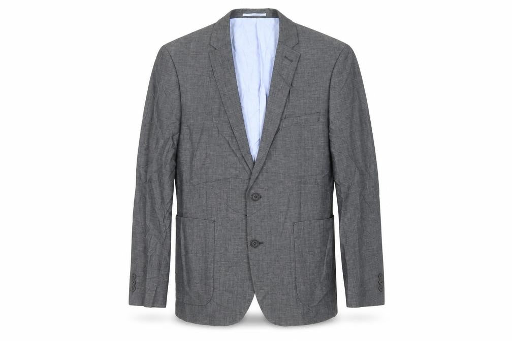Front view of Very men’s grey cotton jacket suit jacket, size 40, regular