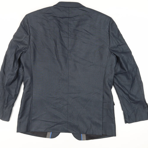 OneSixFive Mens Blue Polyester Jacket Suit Jacket Size 42 Regular