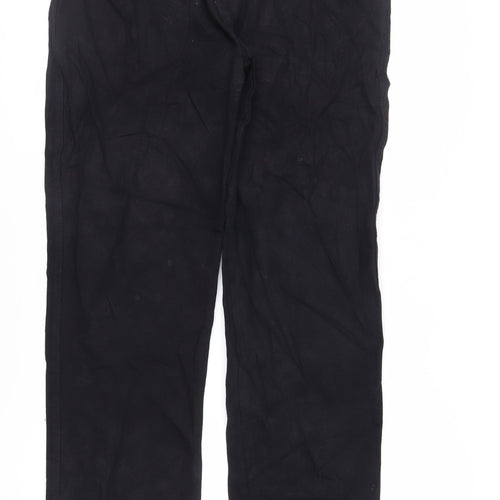 Aztec Mens Black Cotton Straight Jeans Size 38 in L31 in Regular Zip