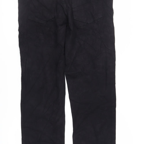 Aztec Mens Black Cotton Straight Jeans Size 38 in L31 in Regular Zip