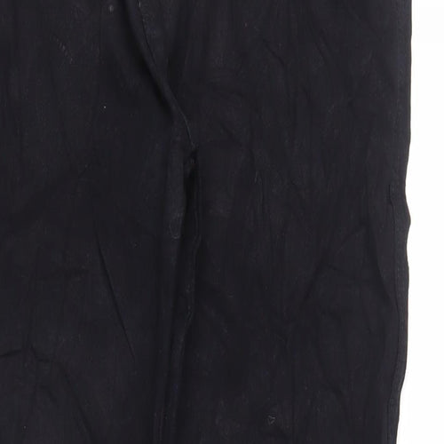 Aztec Mens Black Cotton Straight Jeans Size 38 in L31 in Regular Zip
