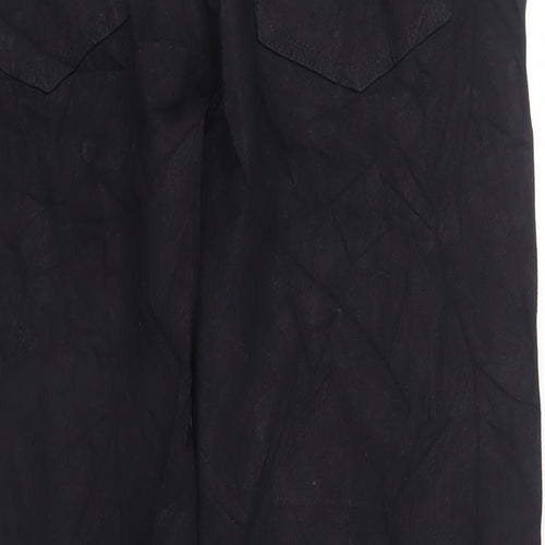 Aztec Mens Black Cotton Straight Jeans Size 38 in L31 in Regular Zip
