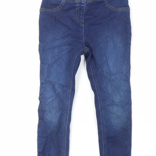Nutmeg Girls Blue Cotton Jegging Jeans Size 5-6 Years Regular - Elasticated Waist