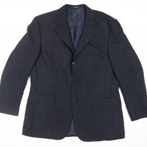 Baumler Mens Blue Wool Jacket Suit Jacket Size 44 Regular