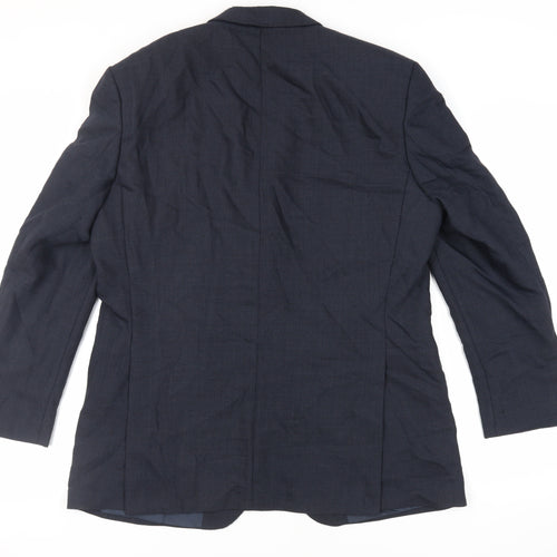 Baumler Mens Blue Wool Jacket Suit Jacket Size 44 Regular