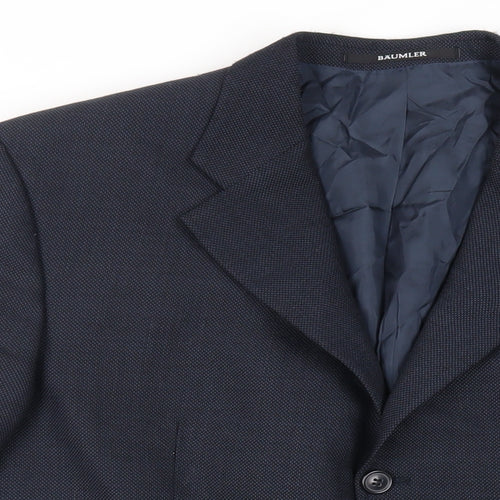 Baumler Mens Blue Wool Jacket Suit Jacket Size 44 Regular