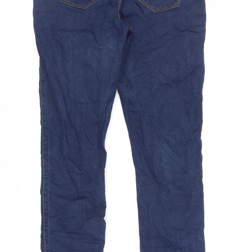 Denim & Co. Womens Blue Cotton Jegging Jeans Size 12 L27 in Regular - Elasticated Waist
