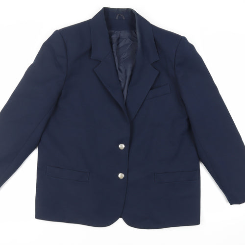 C&A Womens Blue Jacket Blazer Size 16 Button - Vintage