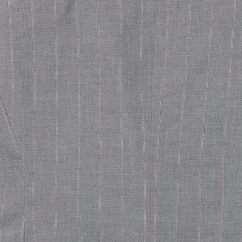 Marks and Spencer Womens Grey Striped Jacket Blazer Size 18 Button