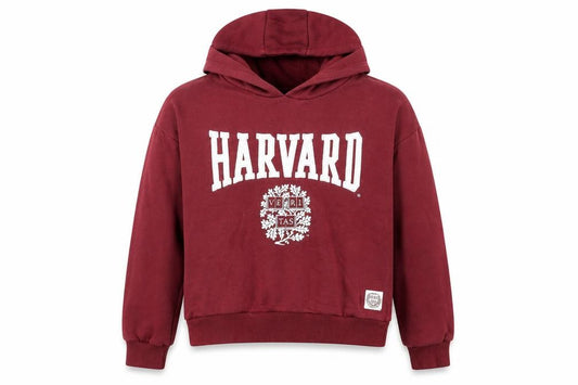Harvard Girls Red Cotton Pullover Hoodie Size 10-11 Years Pullover - Logo