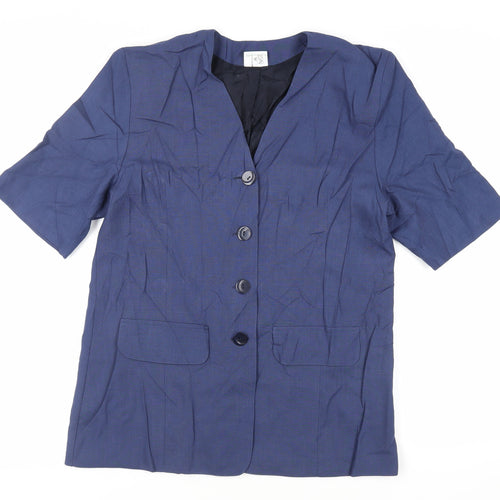 Strogue Womens Blue Jacket Blazer Size 14 Button - Vintage