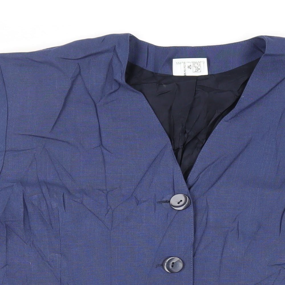 Strogue Womens Blue Jacket Blazer Size 14 Button - Vintage