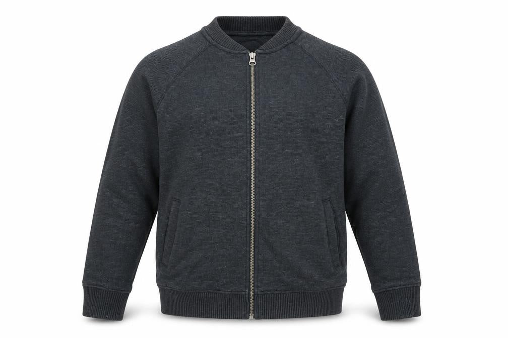 Marks and Spencer Boys Grey Cotton Full Zip Sweatshirt Size 11-12 Years Zip - Pockets