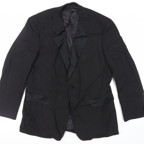 Varteks Mens Black Polyester Tuxedo Suit Jacket Size 42 Regular