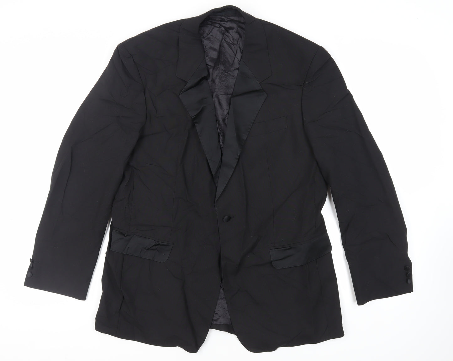 Varteks Mens Black Polyester Tuxedo Suit Jacket Size 42 Regular