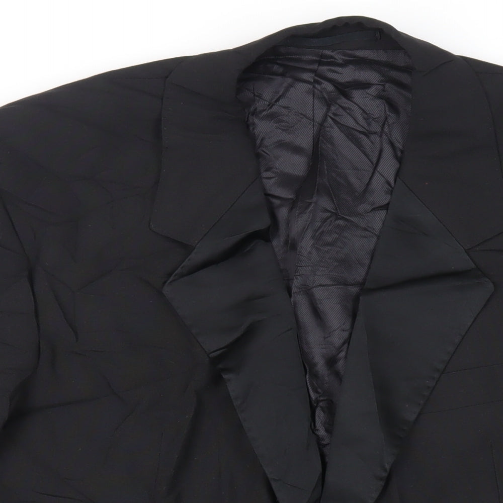 Varteks Mens Black Polyester Tuxedo Suit Jacket Size 42 Regular