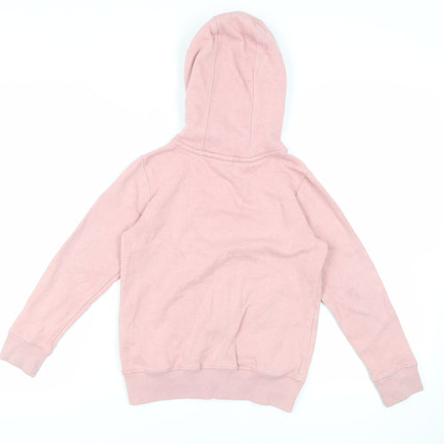 NEXT Girls Pink Cotton Full Zip Hoodie Size 9 Years Zip - Pockets