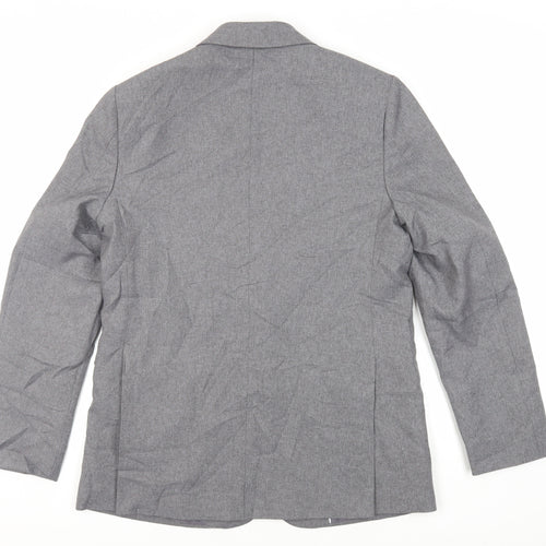 Pine & Buckland Mens Grey Polyester Jacket Suit Jacket Size 36 Regular